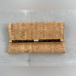 Diane Von Furstenberg Cork Leather Envelope Clutch NWT